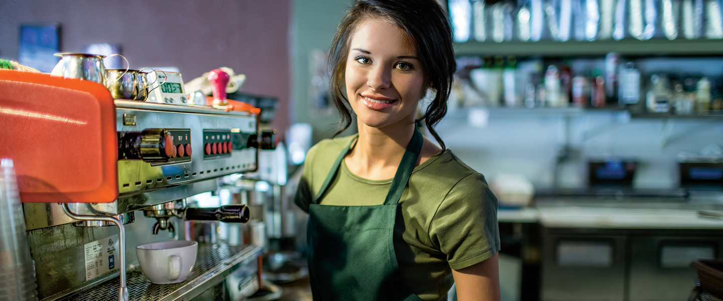 Image of a teen barista